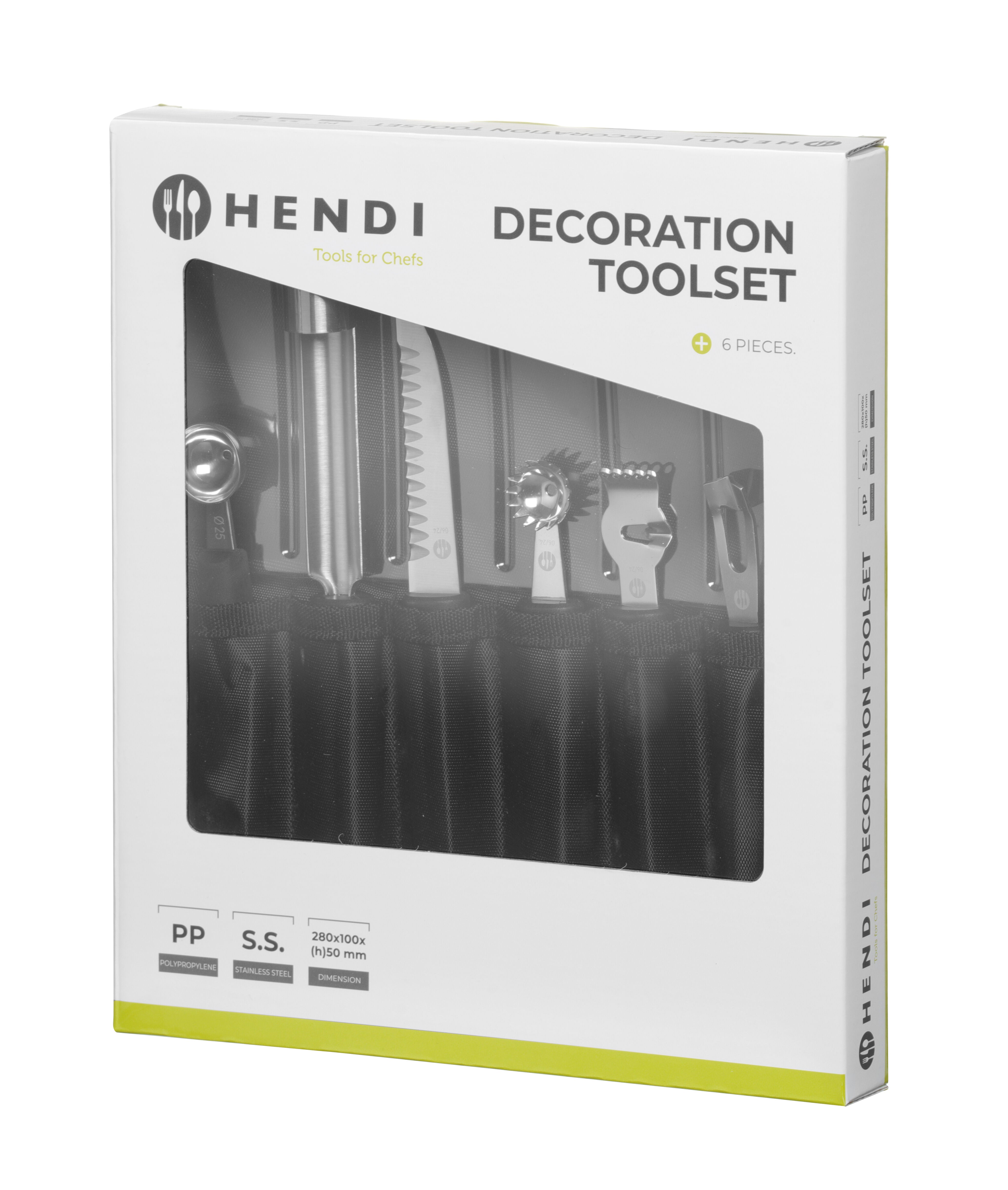 DECORATION TOOLSET - 6 PCS, BLACK