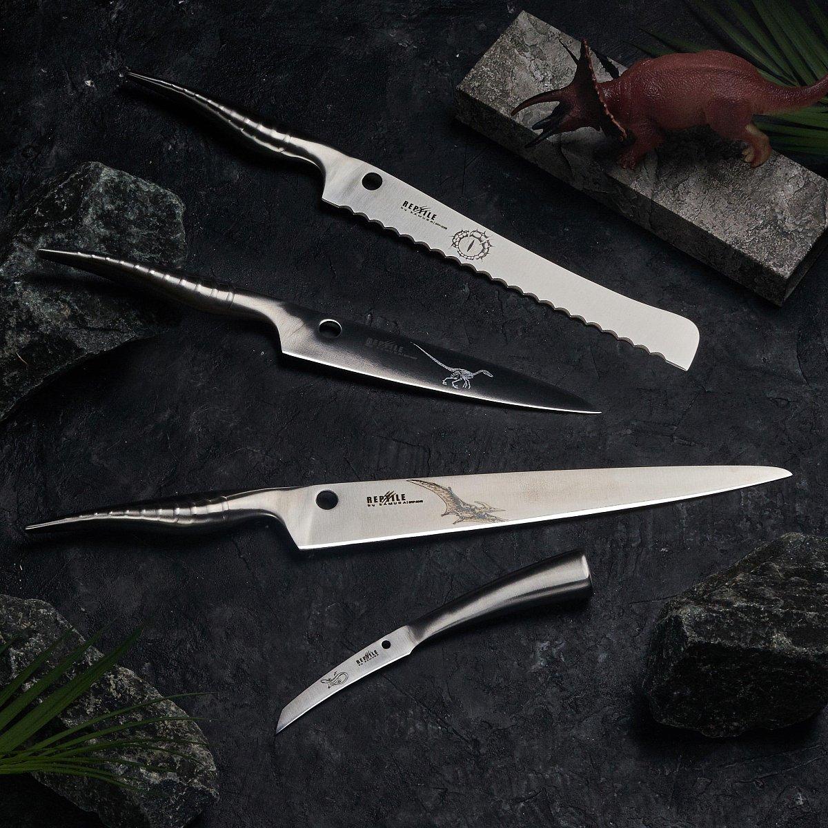 SAMURA REPTILE SET OF 3 KITCHEN KNIVES: