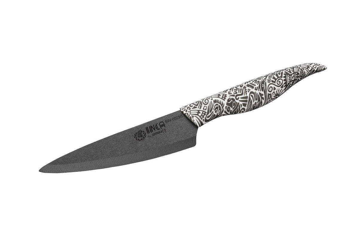 SAMURA INCA KITCHEN SET OF 3 KNIVES, BLACK
